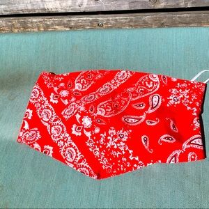 SHEIN red bandana cropped tube top